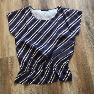 The Limited Purple Striped Blouse